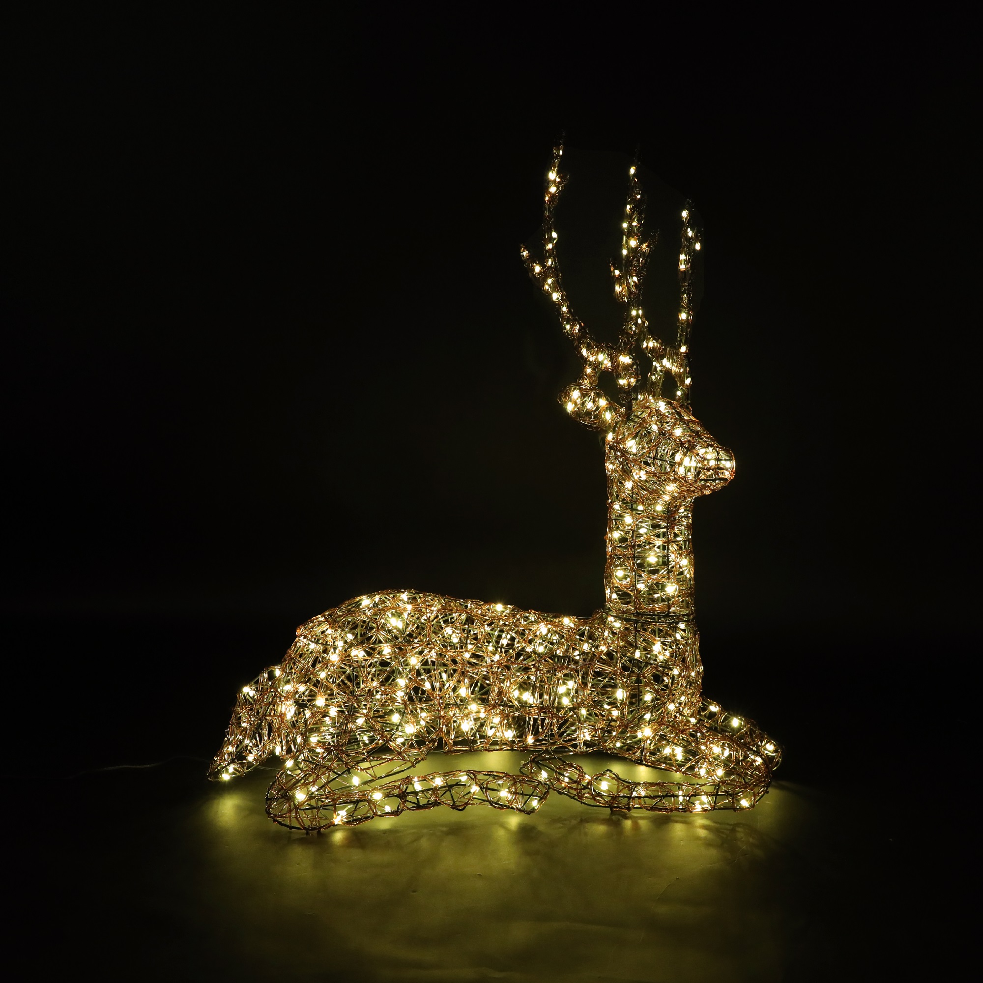 85cm Copper Acrylic Resting Stag