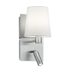 Marriot Wall Light Nickel E14 Whi/Shade+LED Reader