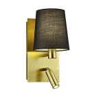 Marriot wall light gold with black shade