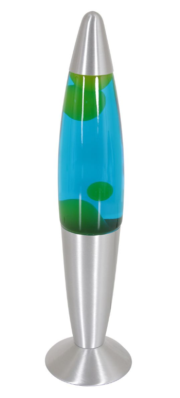 Steinhauer Lava Lamp Volcan Blue/Yellow/Steel