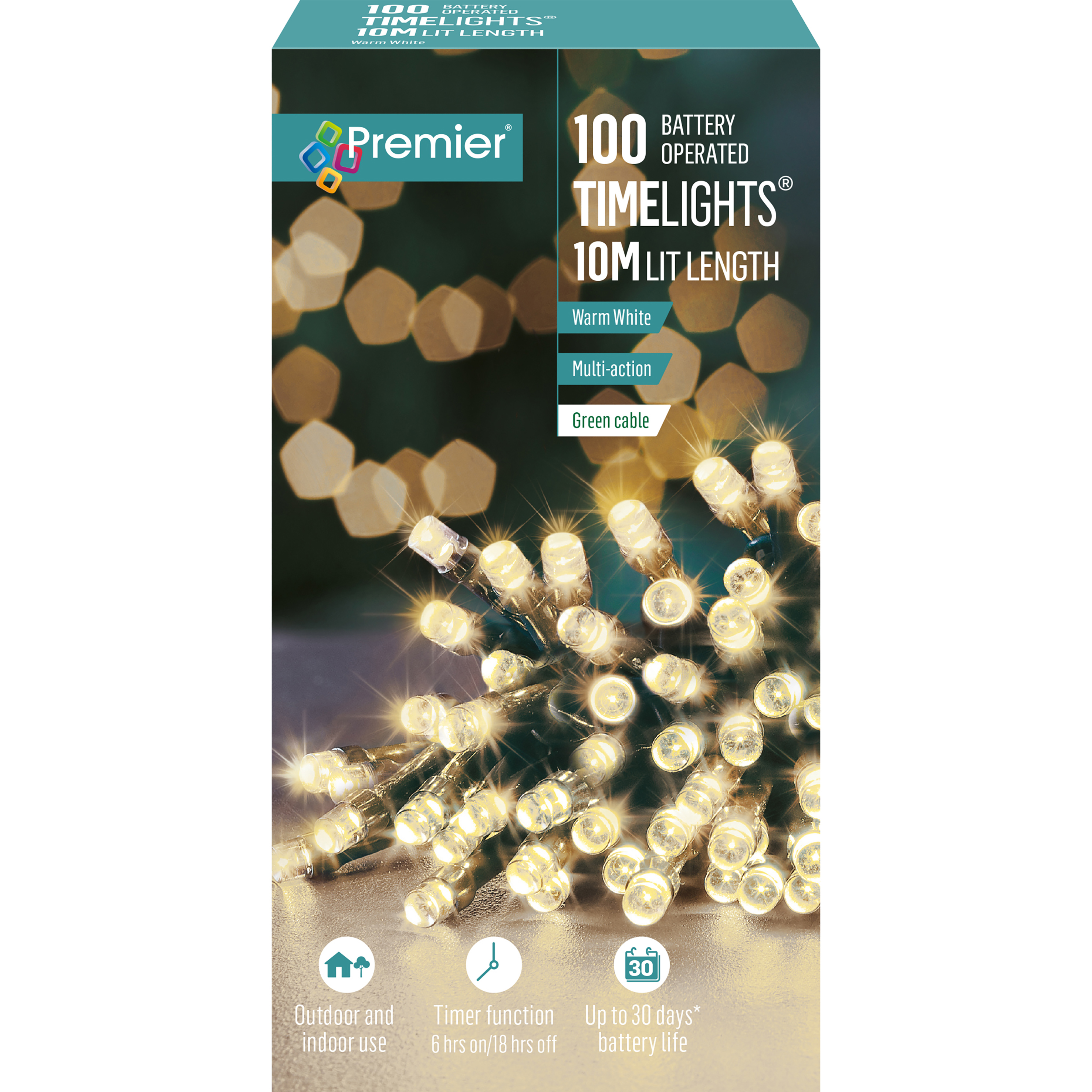 100 B/O Multi-Action Timelights Warm White
