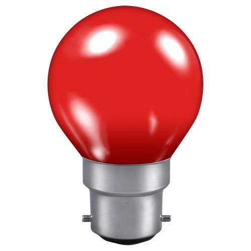 LED B22 1W Golf Ball Red 