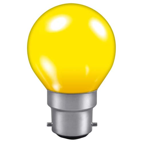 LED B22 1W Golf Ball Yellow 