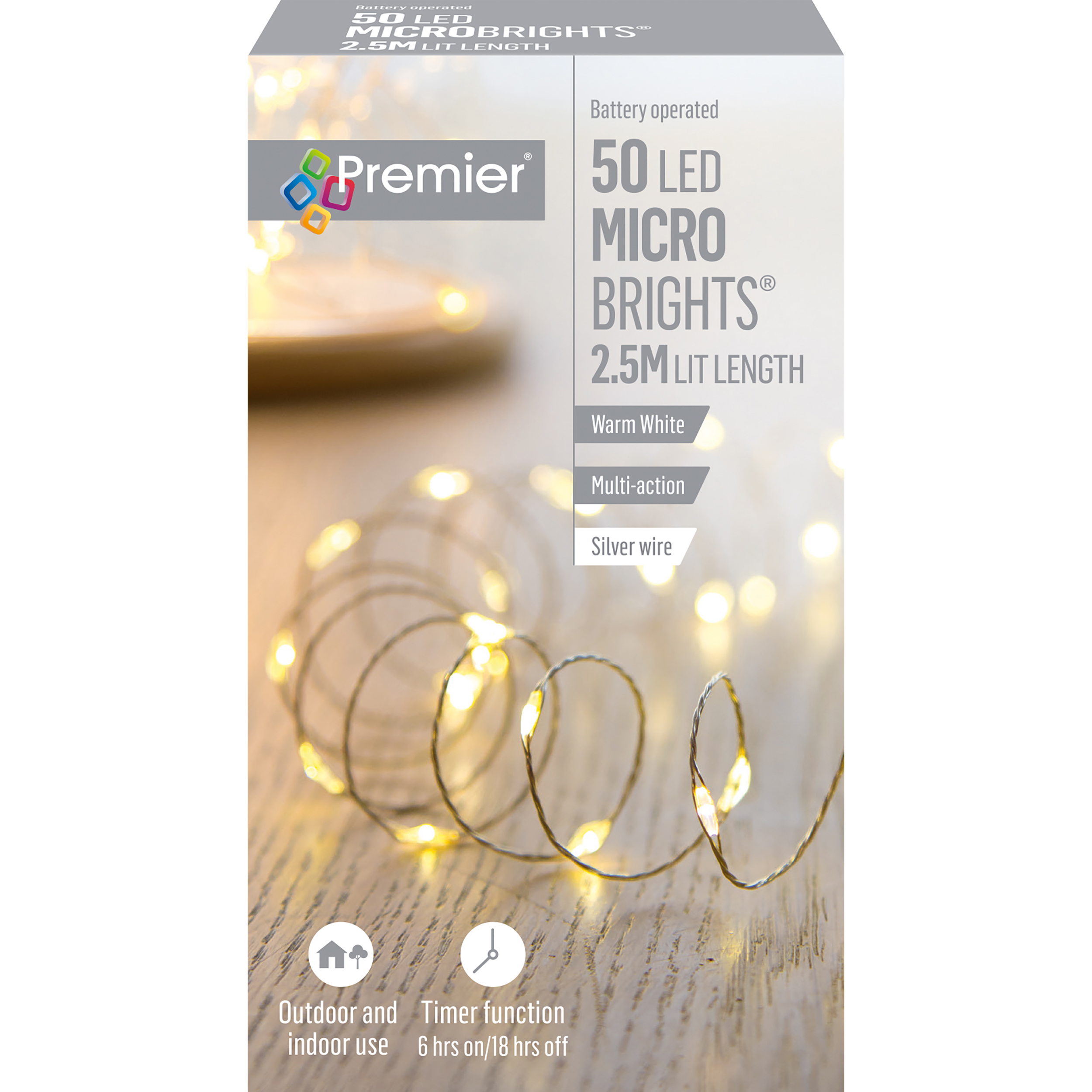 50 B/O Multi-Action Microbrights Warm White