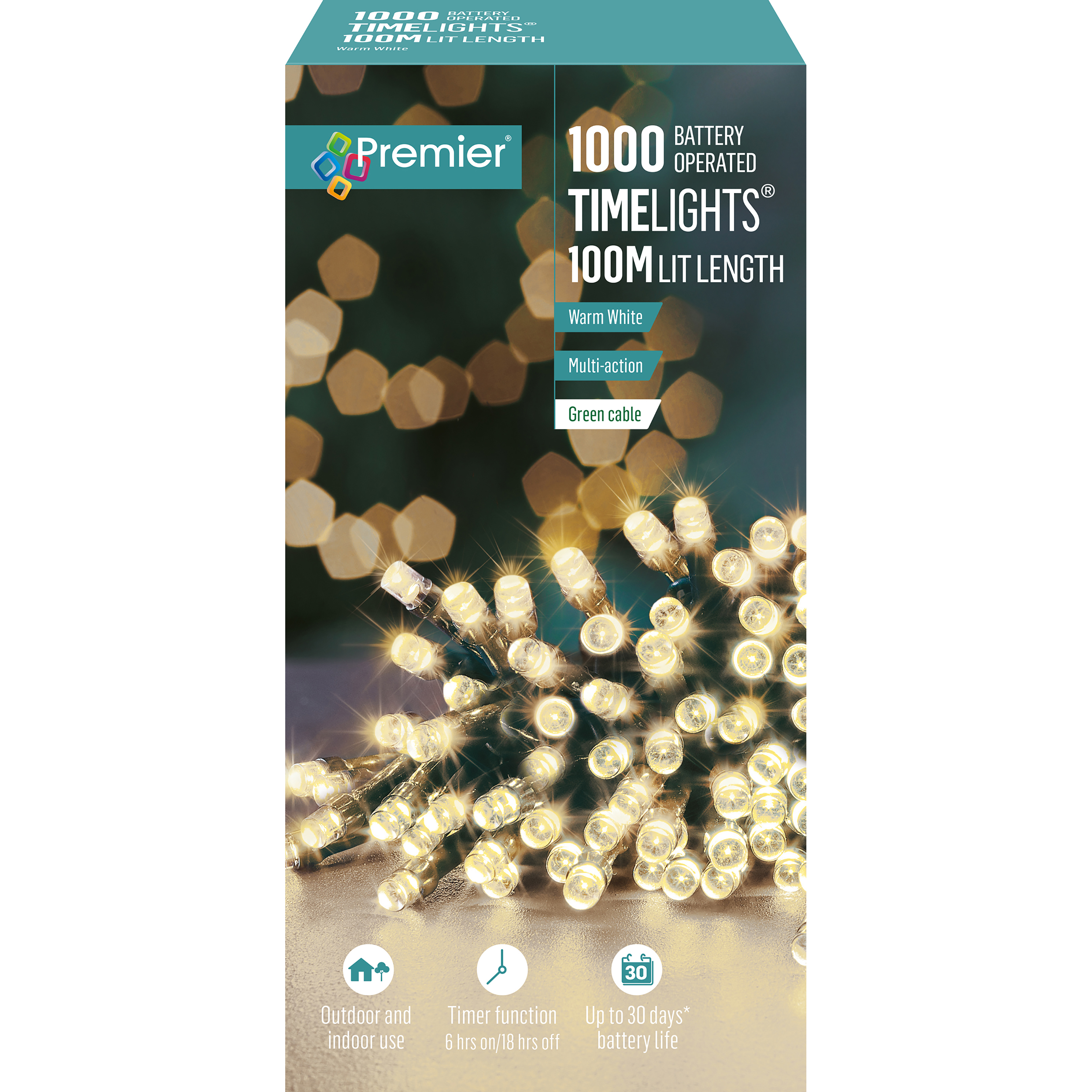 1000 B/O Multi-Action Timelights Warm White