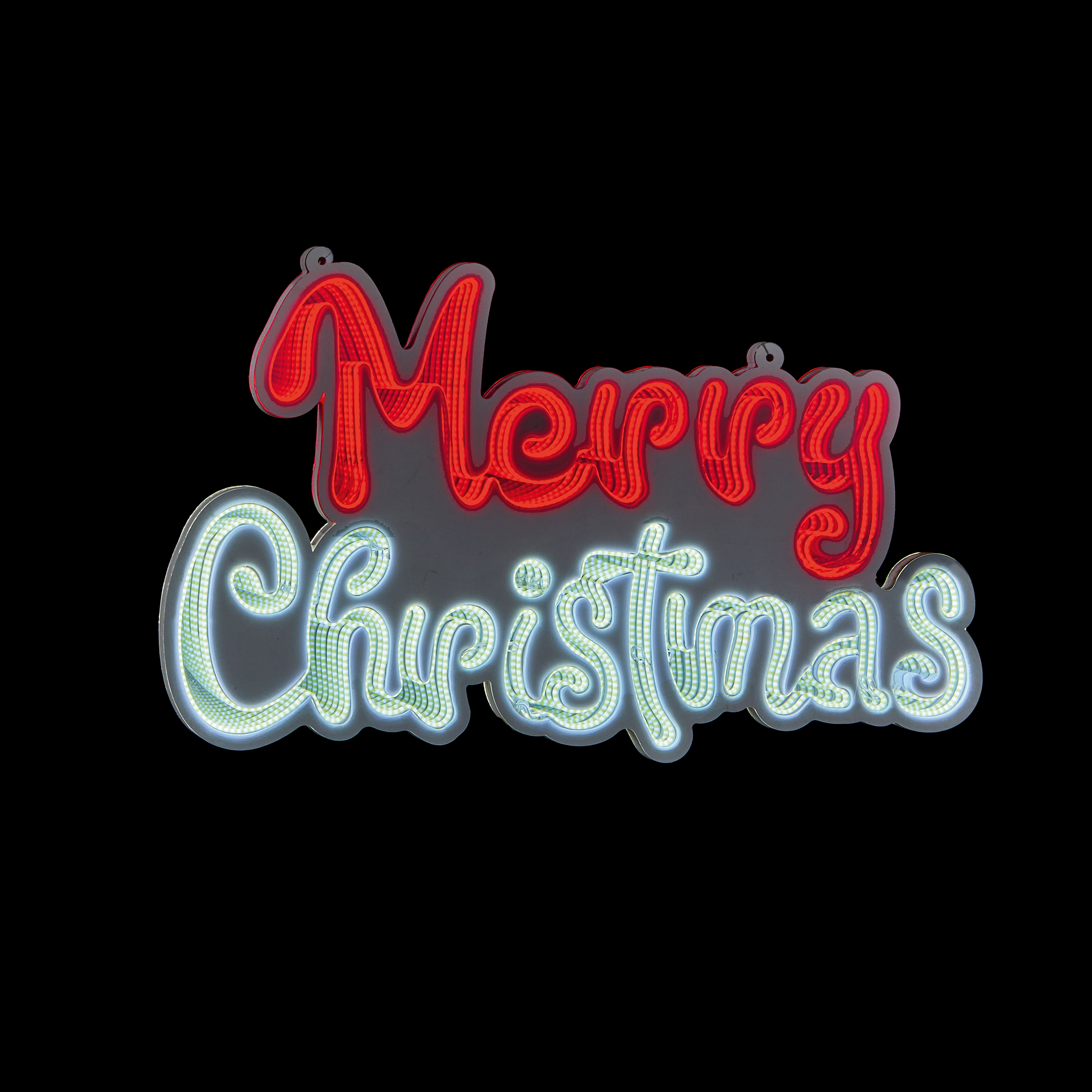 40cm Hanging Merry Christmas Infinity Mirror