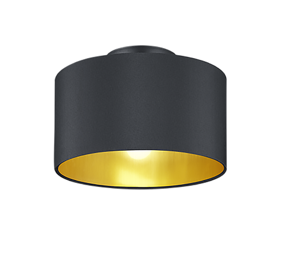 Hostel flush ceiling light Blk matt