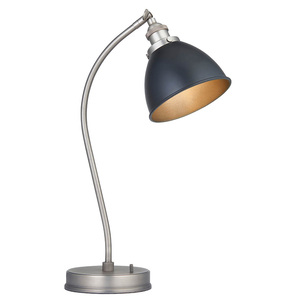 Franklin Task table Aged Pewter and Black