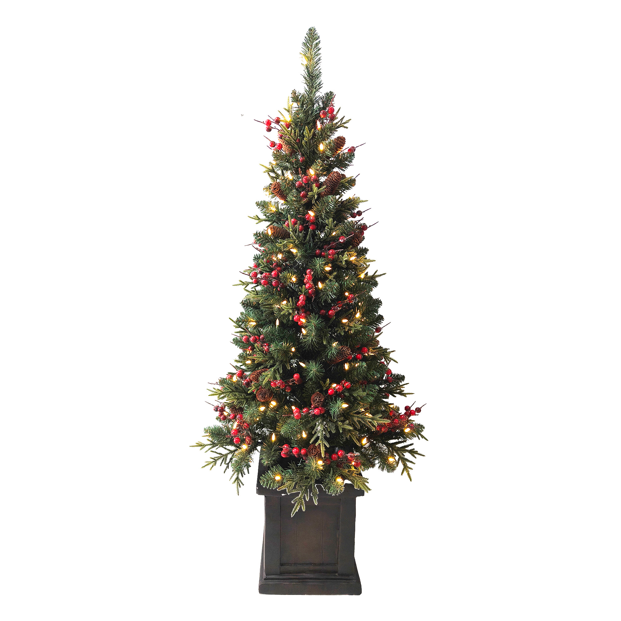 Berrybrook 4.5ft Potted Tree & 150 Warm White LEDs