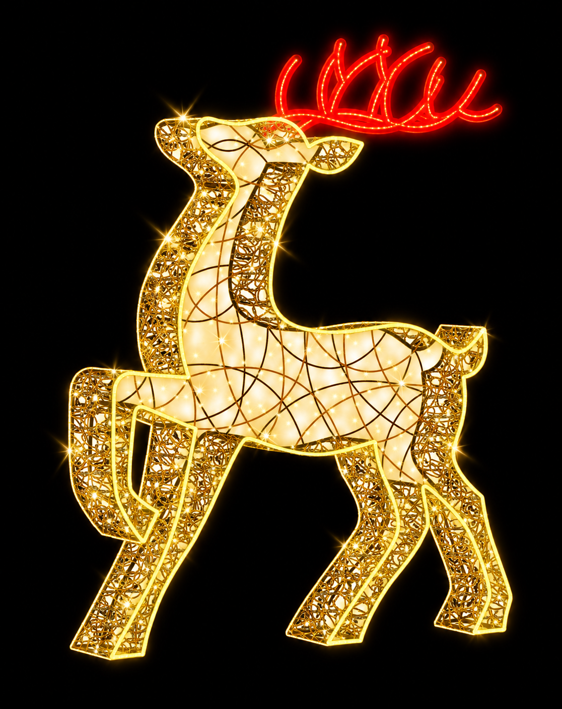 Lit Display Reindeer 175x130cm 