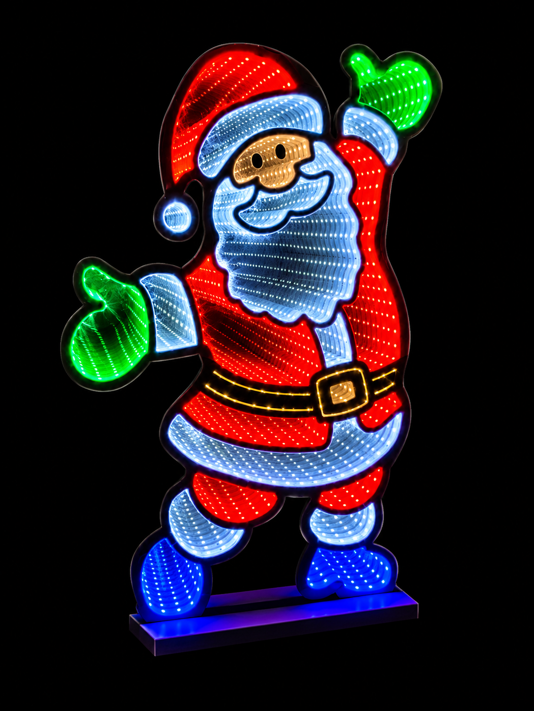 180cm Standing Santa Infinity Mirror