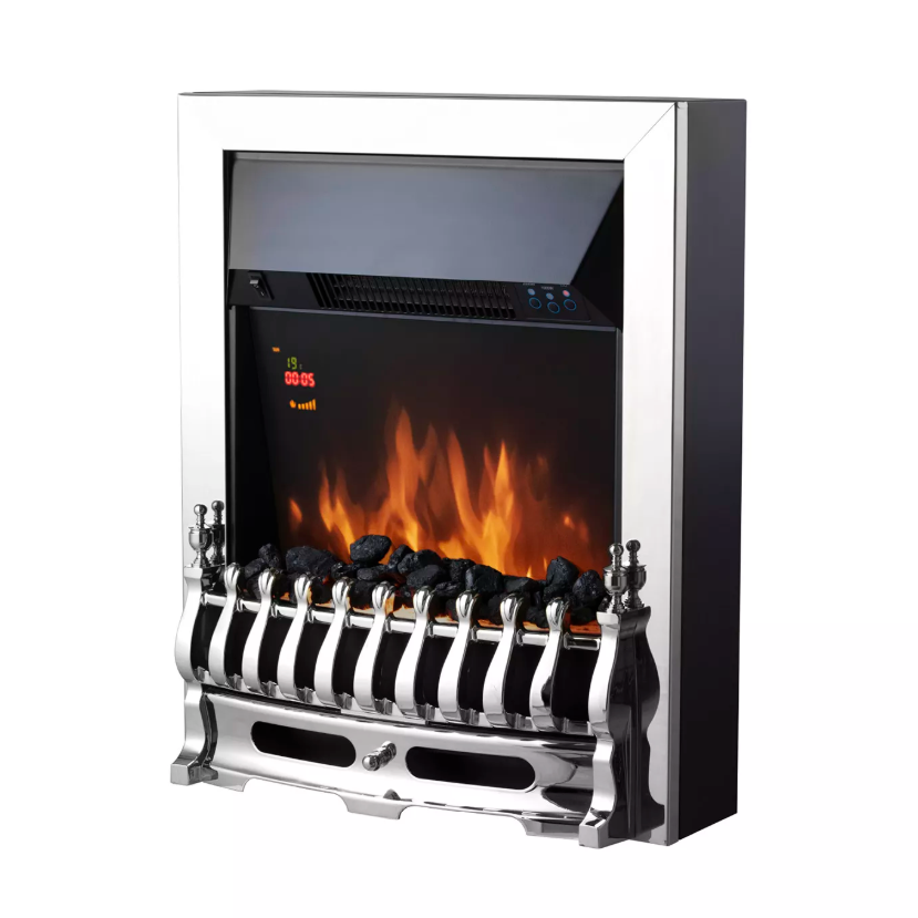 Whitby 2KW Electric Fire Inset Chrome