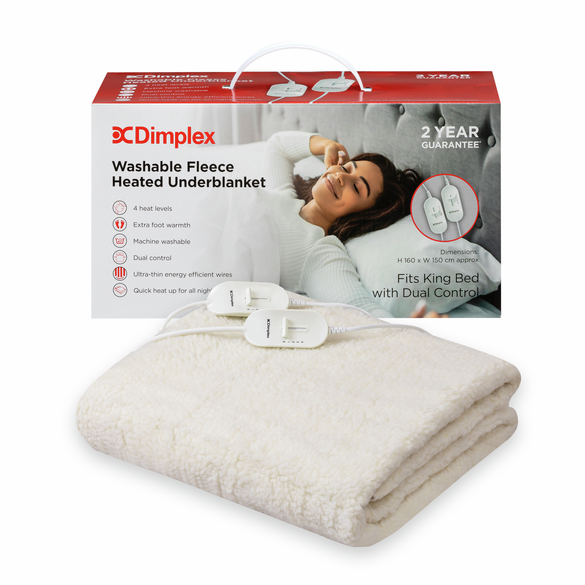 King Dual Washable Fleece Heated Underblanket