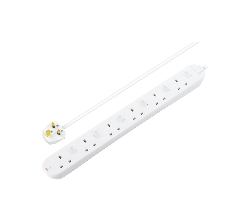 6 Gang 3 Metre Switched Extension Lead