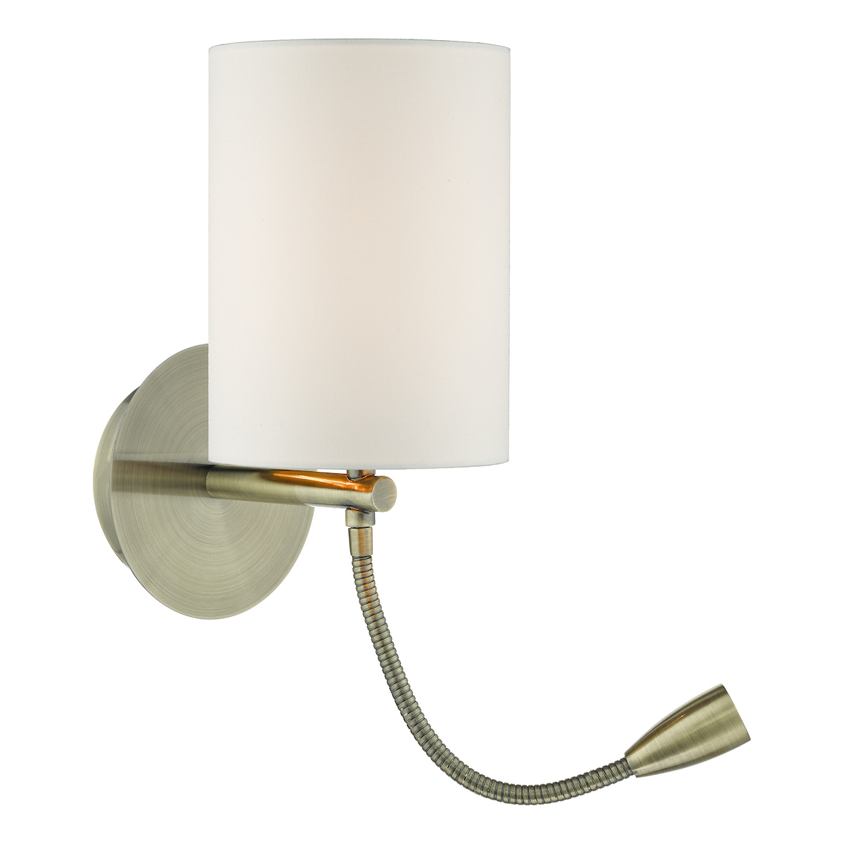 Feta Antique Brass Wall Light c/w Shade