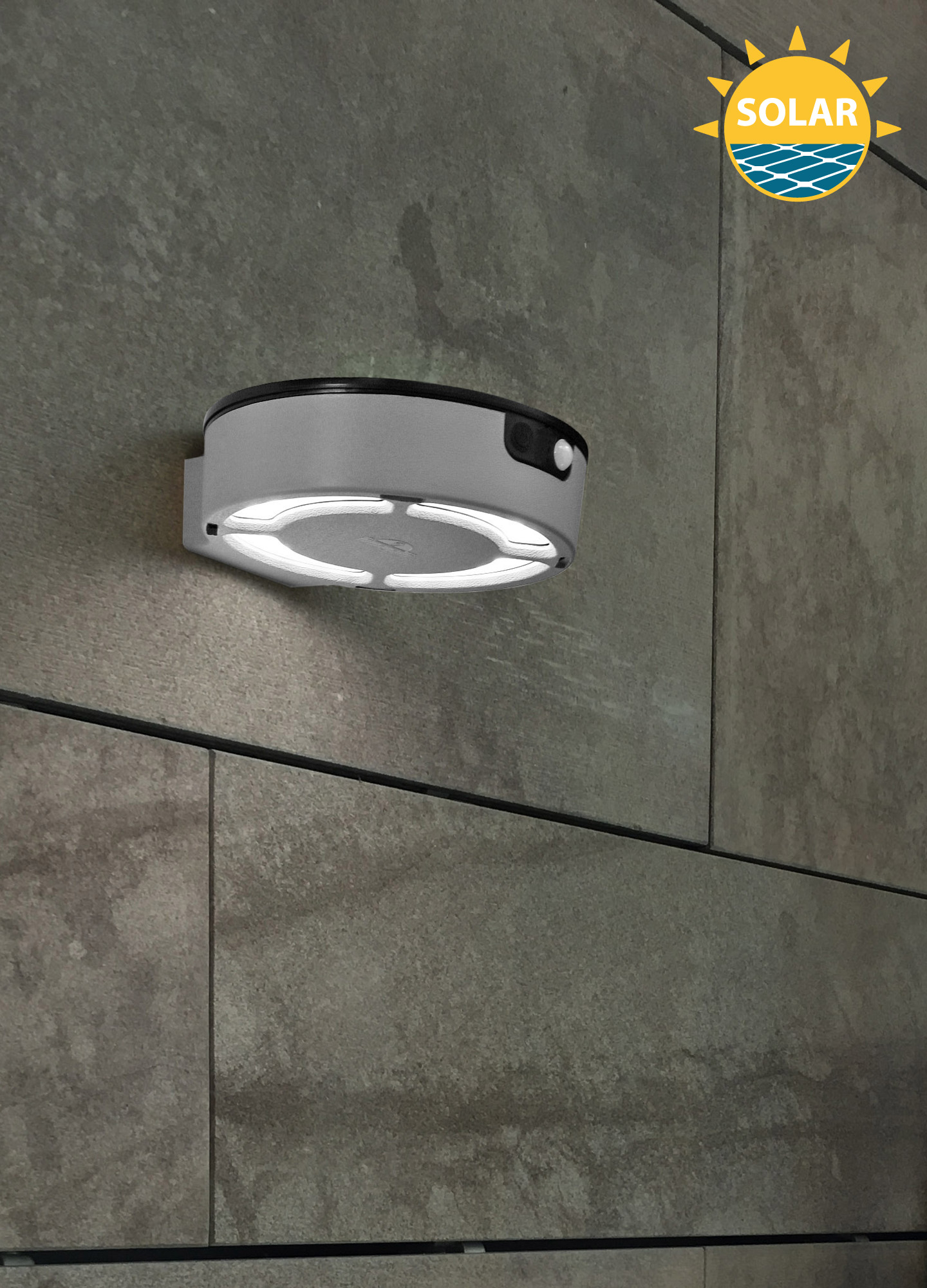 Fumagali Fortunato CCT Wall Light SOLAR Grey