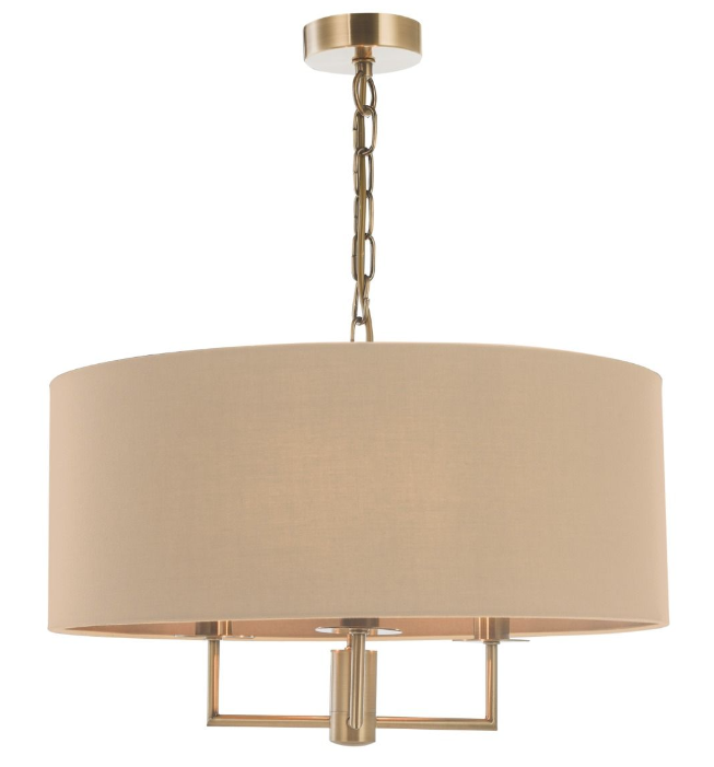 Jamelia 3lt Pendant Antique Brass Shades