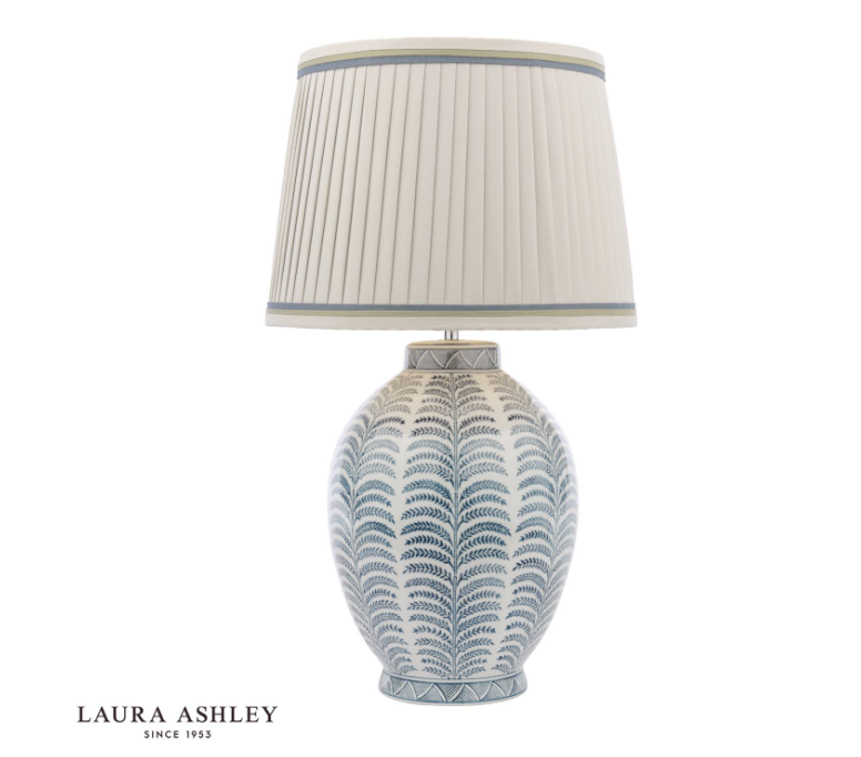 DAR Stannard Table Lamp Blue c/w Shade
