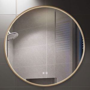 Fabro BR Gold round mirror LED IP44