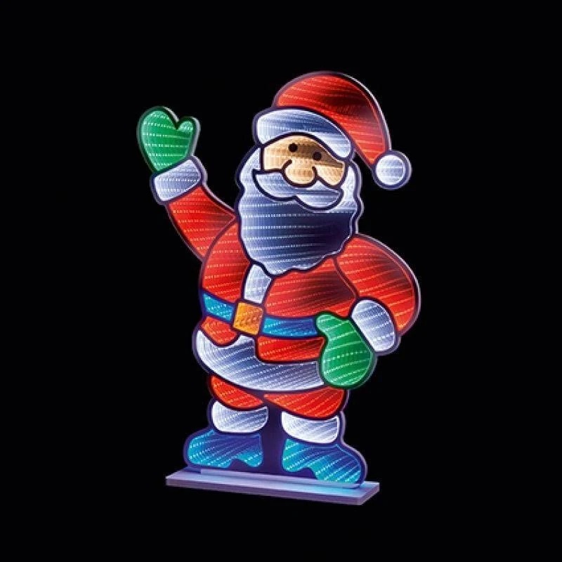 60cm Standing Santa Infinity Mirror