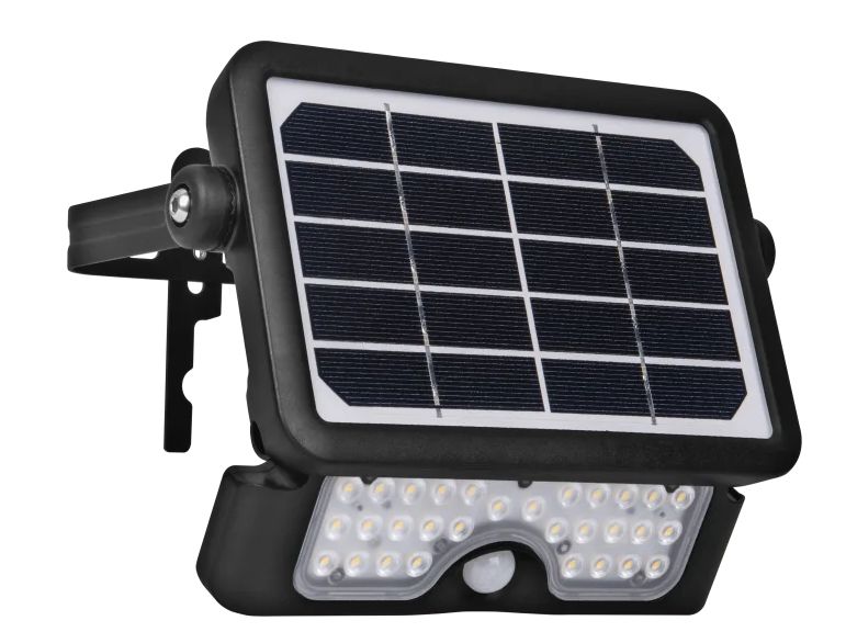 Solar Guardian PIR Floodlight Black IP65 5W 4000K