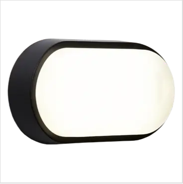 Helder LED Oval Bulkhead Black