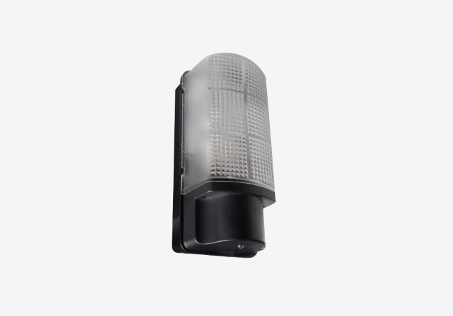 60W Bulkhead c/w Photocell  Black