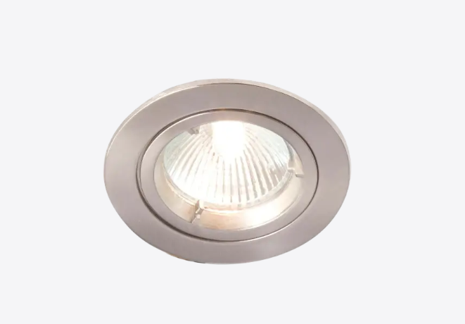 Robus die-cast GU10 straight downlight br/chrome