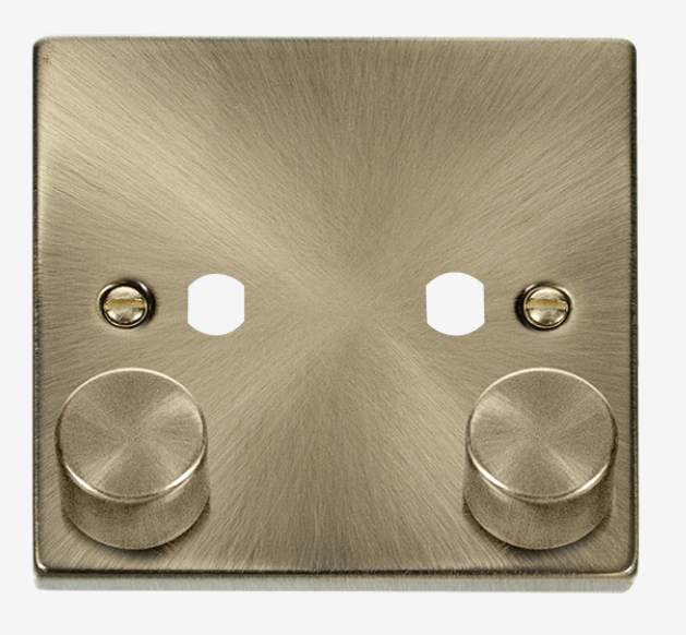 VPAB 2G Single Dimmer Plate &#38; Knob