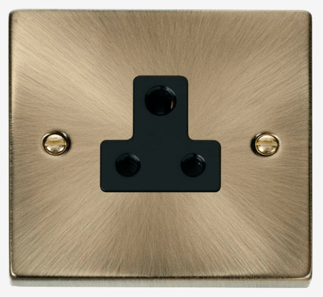 Deco 5A round pin socket AB