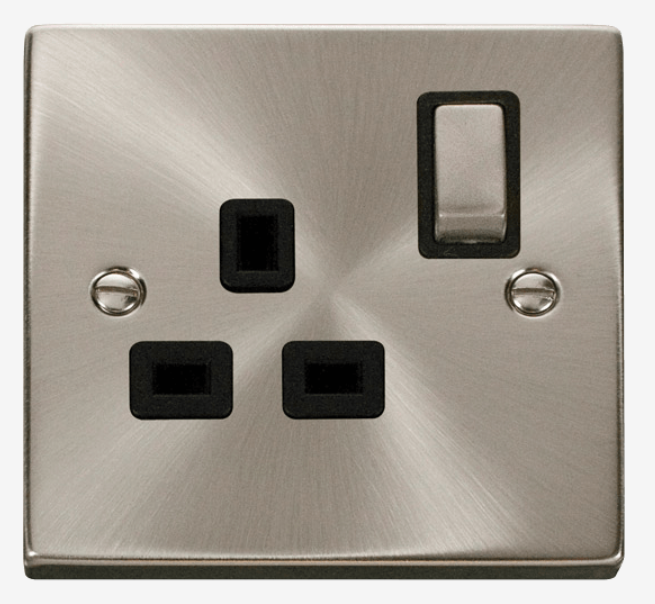 Deco 1g 13A DP ingot switched socket SC