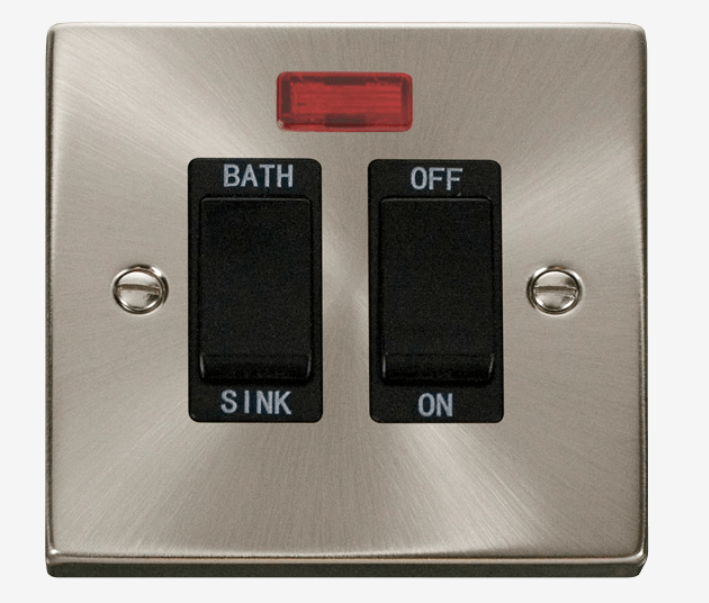 Deco 20A DP sink/bath switch SC