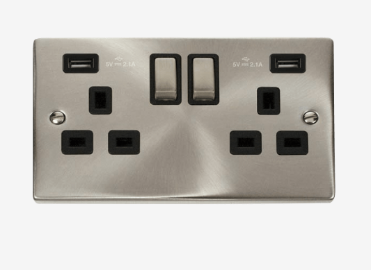 DECO 2G 13A SW SKT 4.2A USB INGOT SC BK