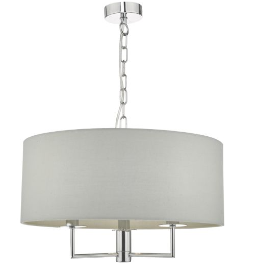 Jamelia 3 light chrome with grey shade