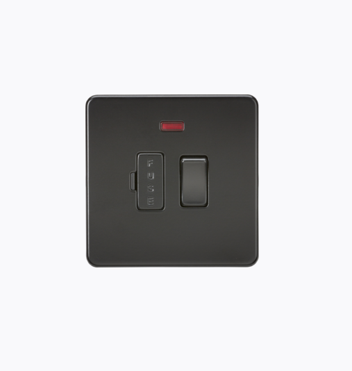 Screwless 13A Switched Fused Spur + Neon MB