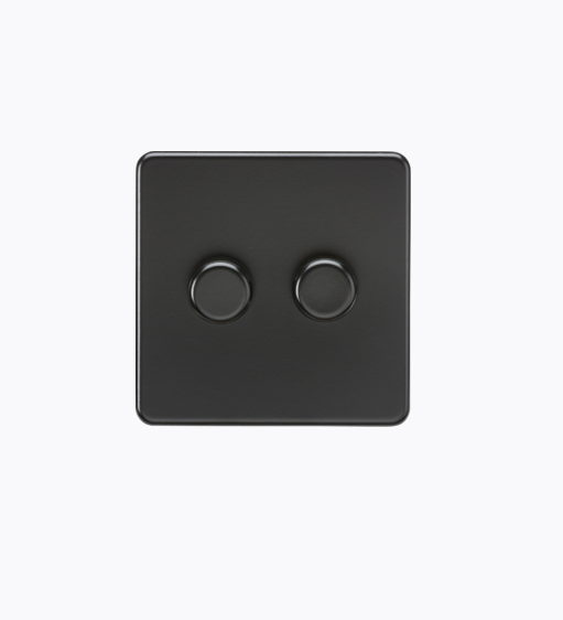 Screwless 2G 2-Way 10-200w trailing edge dimmer