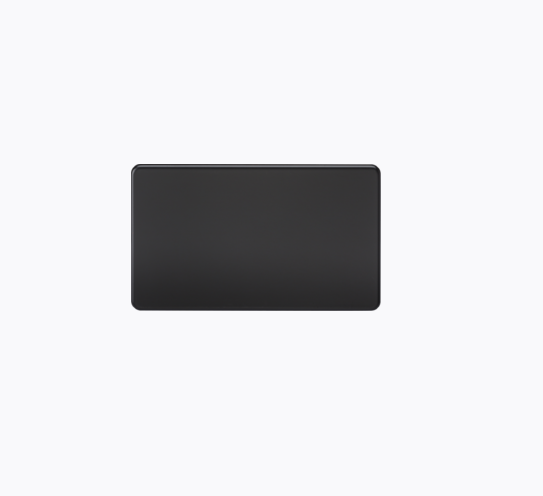 Screwless 2G blanking Plate matt black
