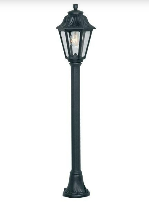 Fumagalli Mizar Post and Anna Lantern Combination Set Black