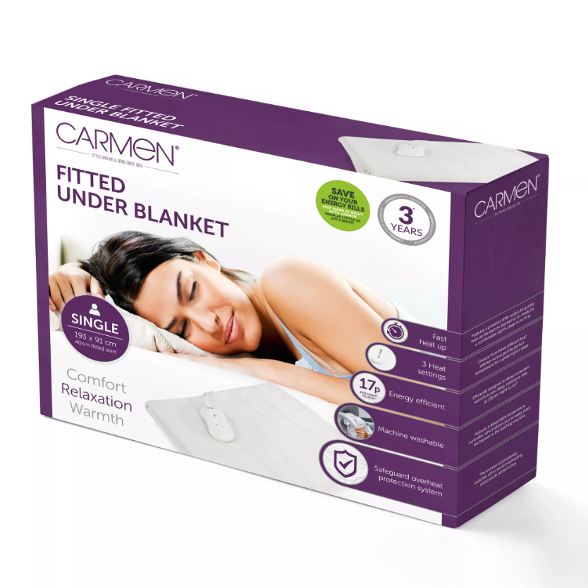 Single Fitted Heated Underblanket