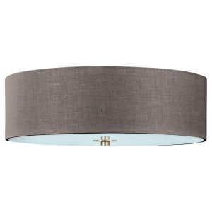 Rouen semi flush grey fitting 3xE27