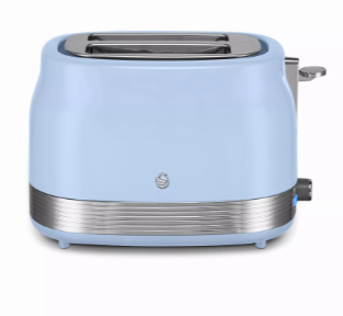 Swan Retro Revive 2 Slice Toaster - Blue