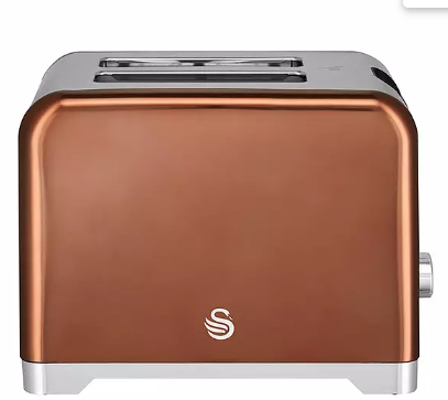 Swan Solace 2 Slice Toaster Stainless - Copper