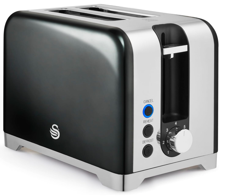 Swan Solace 2 Slice Toaster Stainless - Grey