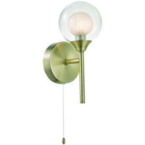 Acqua IP44 wall light antique brass